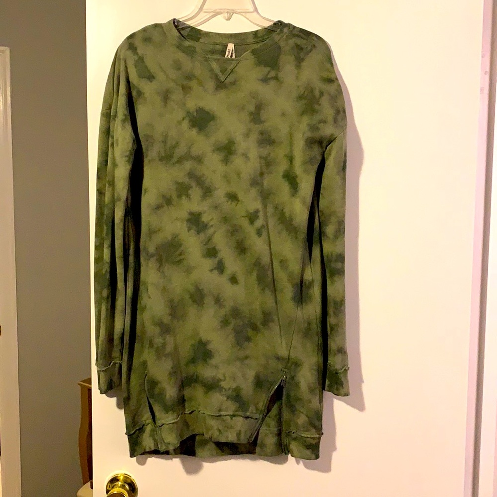 Medium Olive Tie Dye Tunic